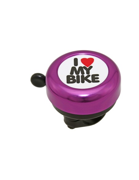 I Love My Bike Bell Purple.